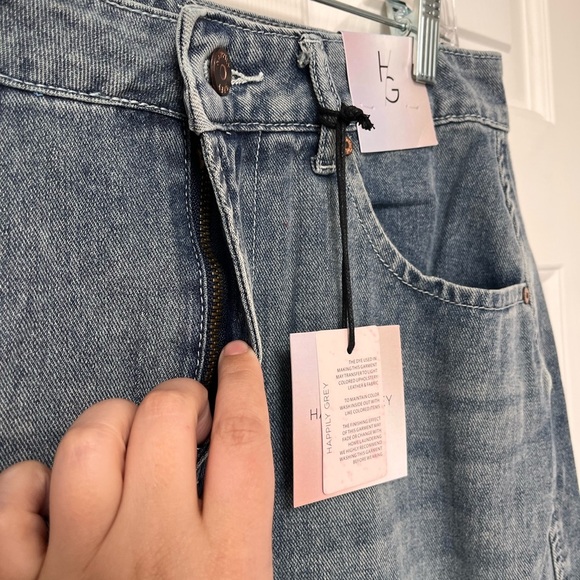 NWT Happily Grey Denim Midi Skirt 30” Waist - Picture 7 of 14